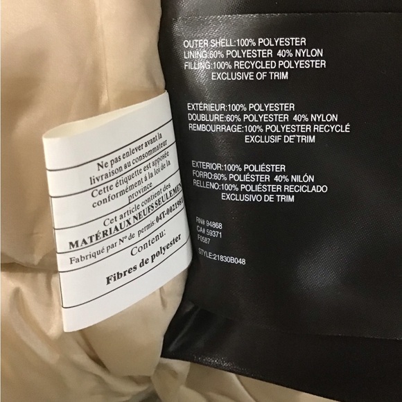 Bernardo Love Tan Puffer Hooded Vest NWOT - Picture 7 of 11